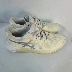 Size 8.5 Women’s ASICS GEL Resolution 8 Cream Pure Silver 2021